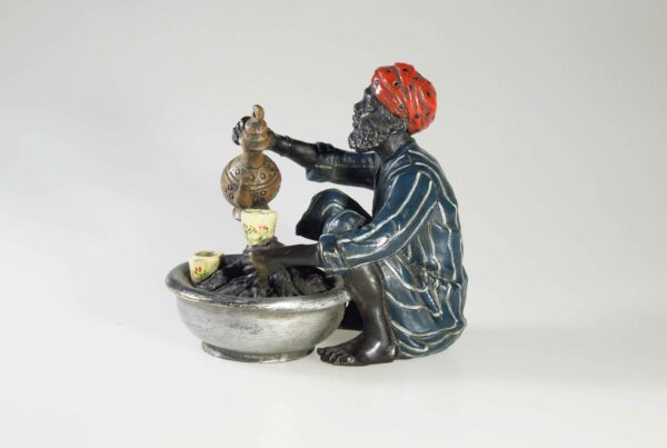 Arab makes coffee, Viennese bronze, Bergmann