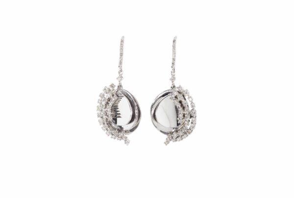 White gold earrings with diamonds