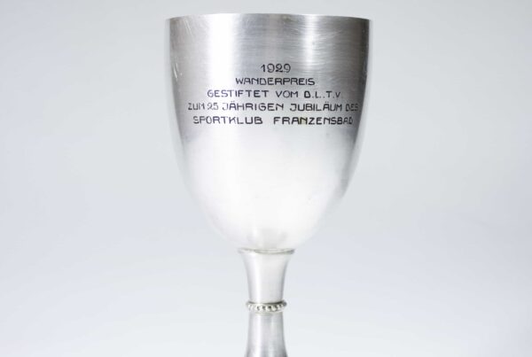 Silver cup for tourism from 1929, Františkovy Lázně.