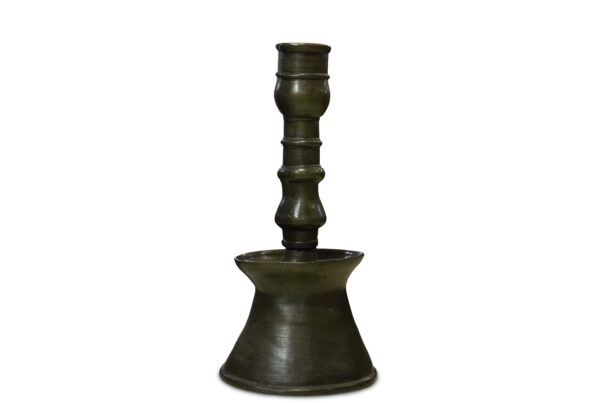 A large bronze Ottoman Empire candlestick