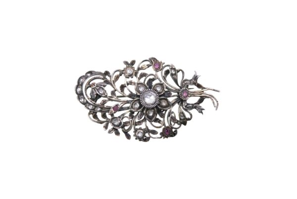 Large diamond brooch