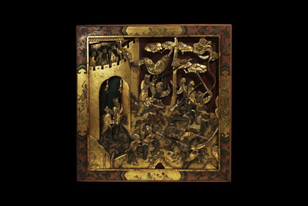 Chinese wood relief