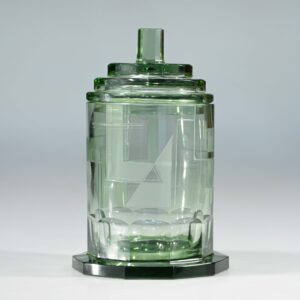 Art Deco glass jar