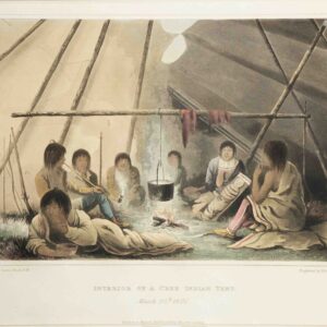 Interior of a Cree Indian Tent, 1823