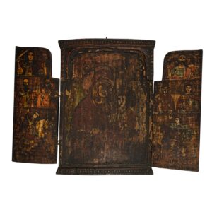 Orthodox travel altar with the Mother of God