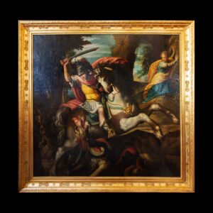 Large baroque painting of St. George