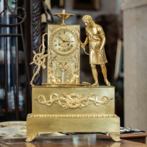 Large Empire style clock with Eros