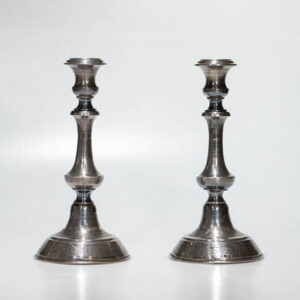 Pair of silver candlesticks, Austria-Hungary