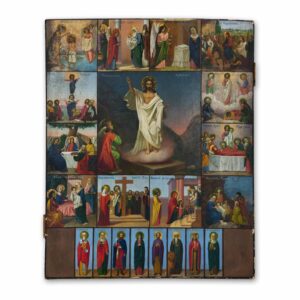 The Resurrection and the Twelve Great Feasts, Orthodox Icon