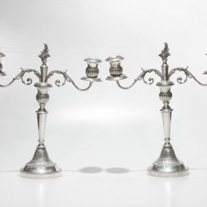 Pair of silver candlesticks