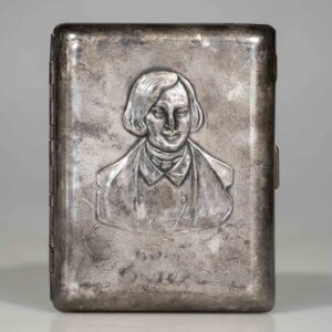 Commemorative cigarette case with Nikolai Gogol